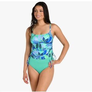 24th & Ocean Women's Side Shirred Tankini Swimsuit Top